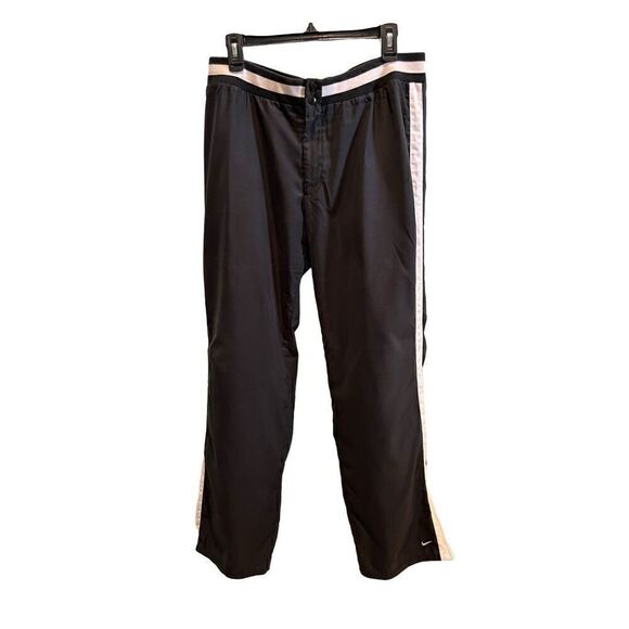 Nike Pants - Nike black track pants with white stripes - L